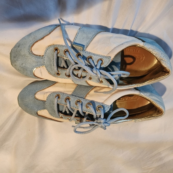 Coach Kelley blue/cream sneaker. Size 7 - Picture 5 of 6